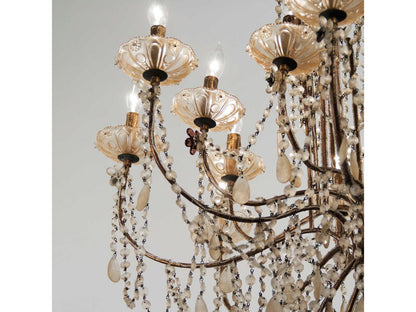 Zentique 16-Light Lazzaro Chandelier Gold Crystal Candelabra