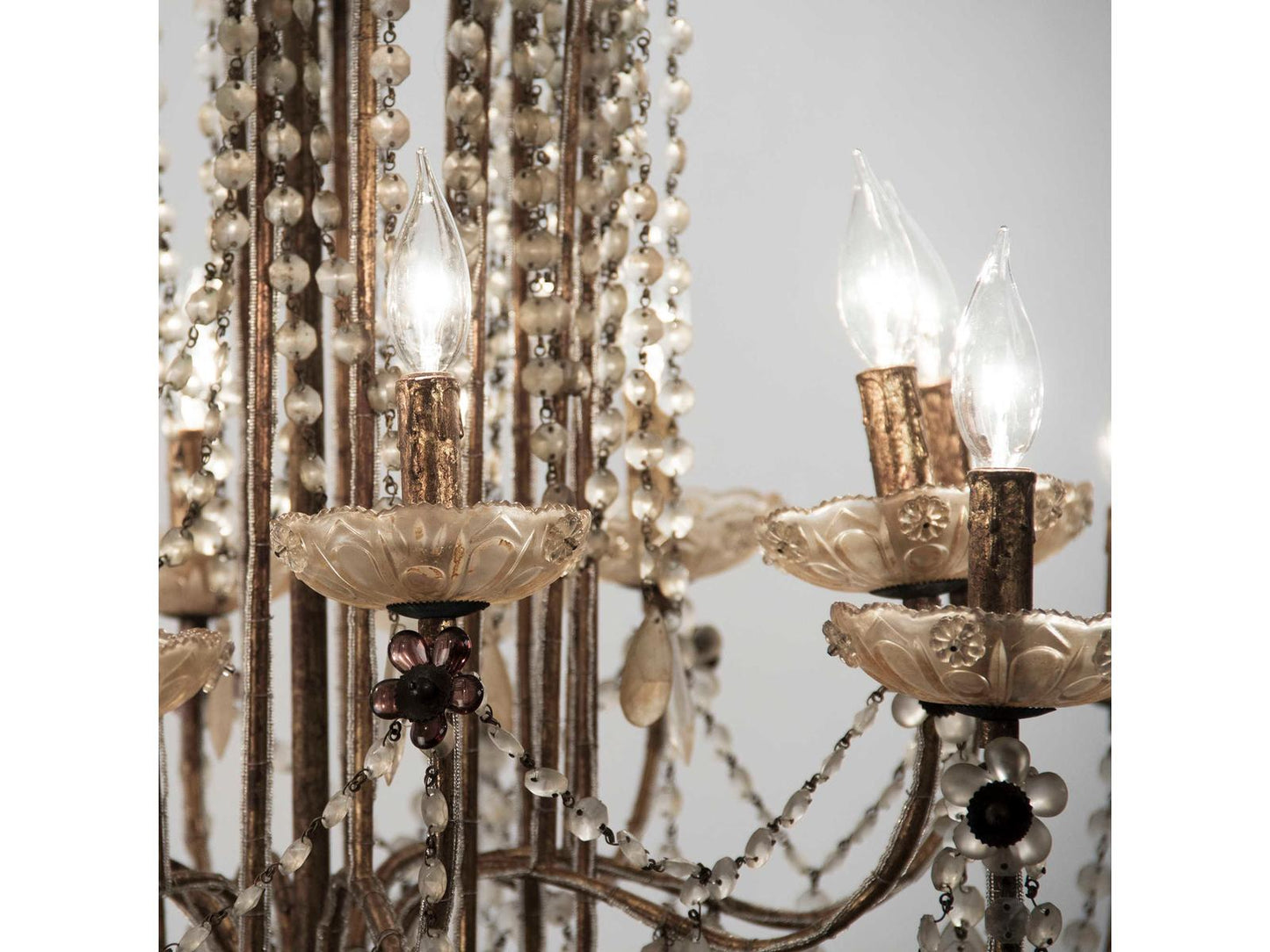 Zentique 16-Light Lazzaro Chandelier Gold Crystal Candelabra