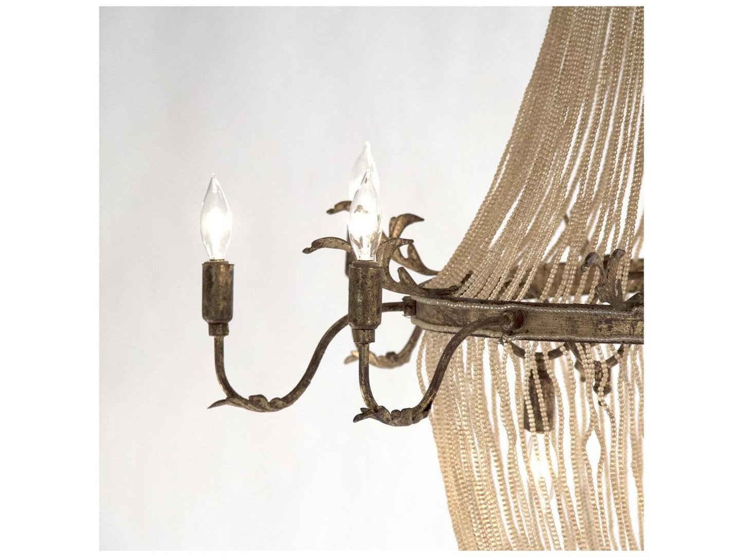 Zentique Afra 12-Light Chandelier in Gold Bronze with Crystal Accents