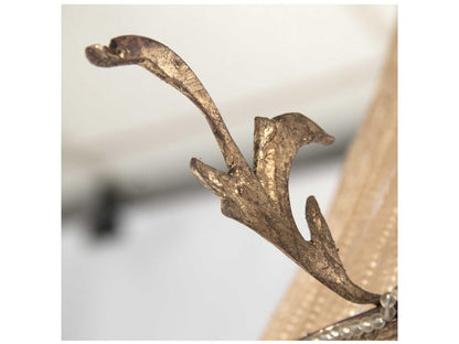 Zentique Afra 12-Light Chandelier in Gold Bronze with Crystal Accents