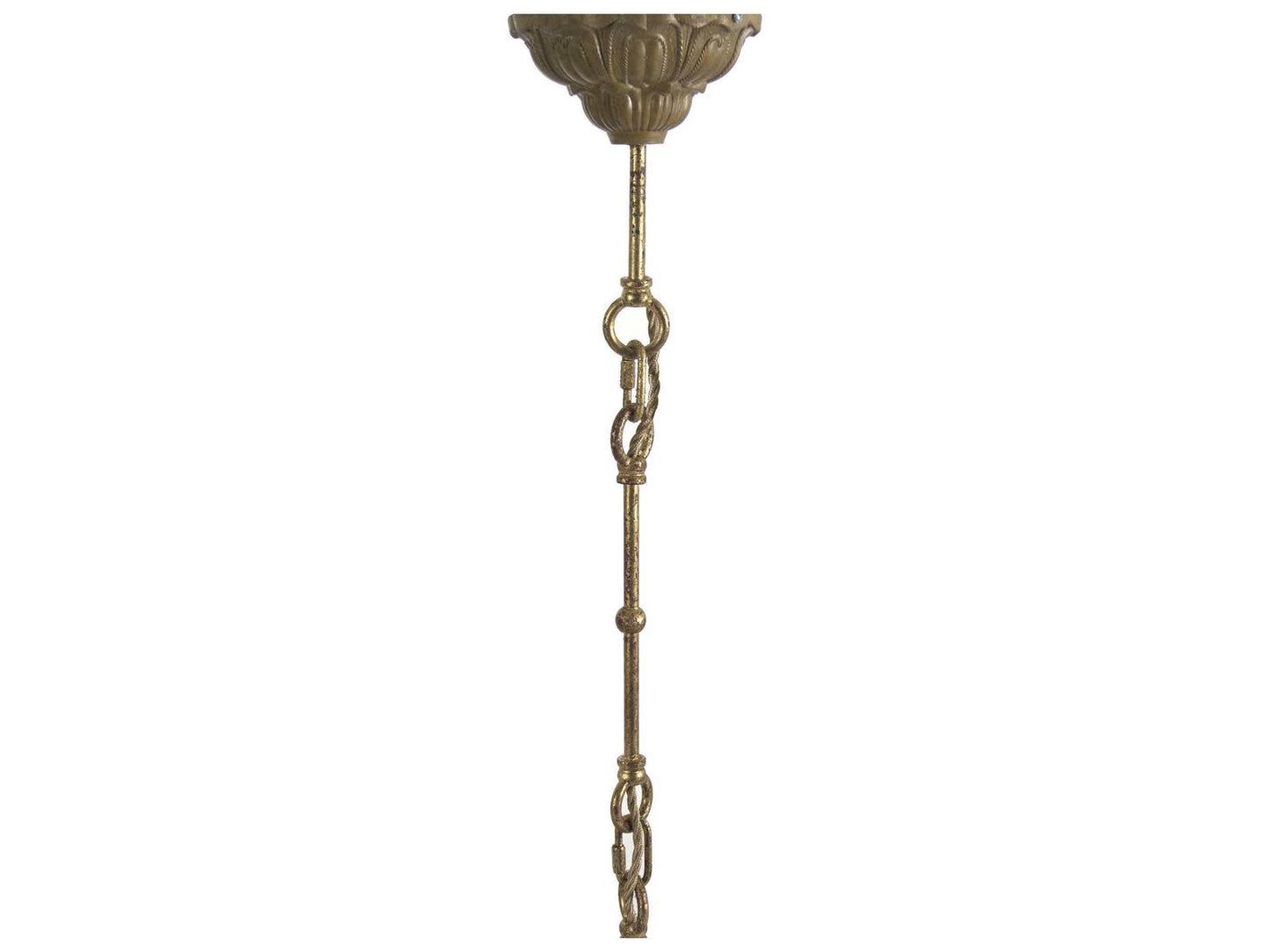 Zentique 4-Light Gold Leaf Crystal Candelabra Chandelier