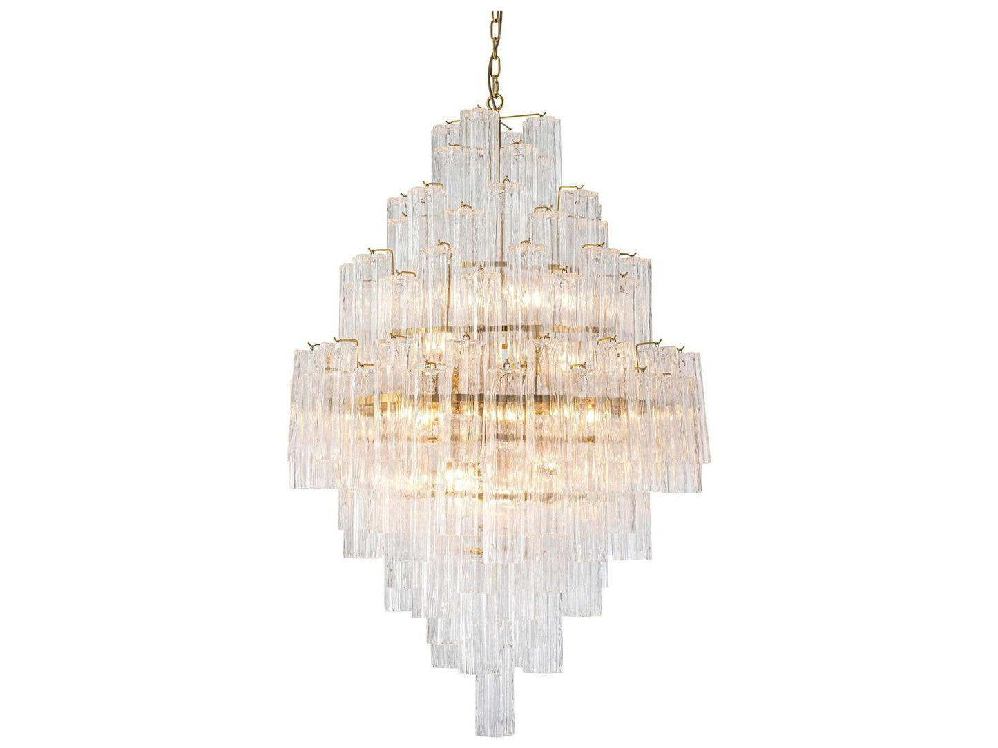 Zentique Glacier Drop 20-Light Grey Brass Chandelier