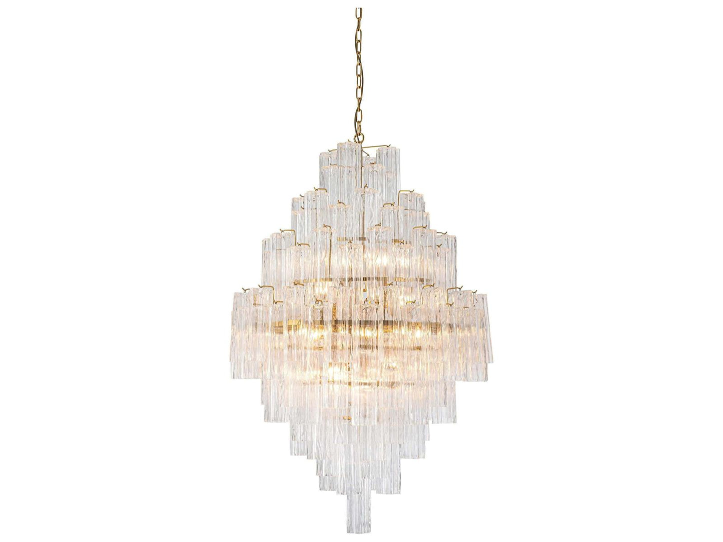 Zentique Glacier Drop 20-Light Grey Brass Chandelier