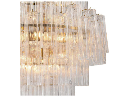 Zentique Glacier Drop 20-Light Grey Brass Chandelier