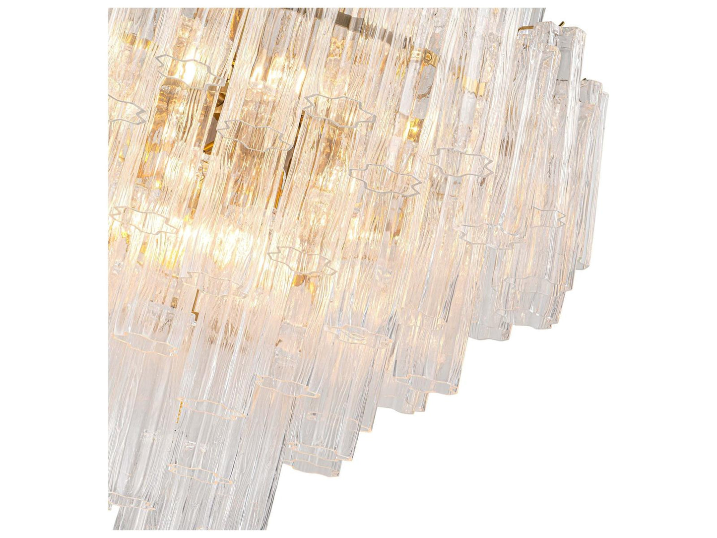 Zentique Glacier Drop 20-Light Grey Brass Chandelier