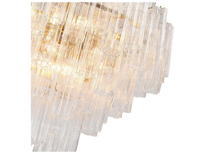 Zentique Glacier Drop 20-Light Grey Brass Chandelier