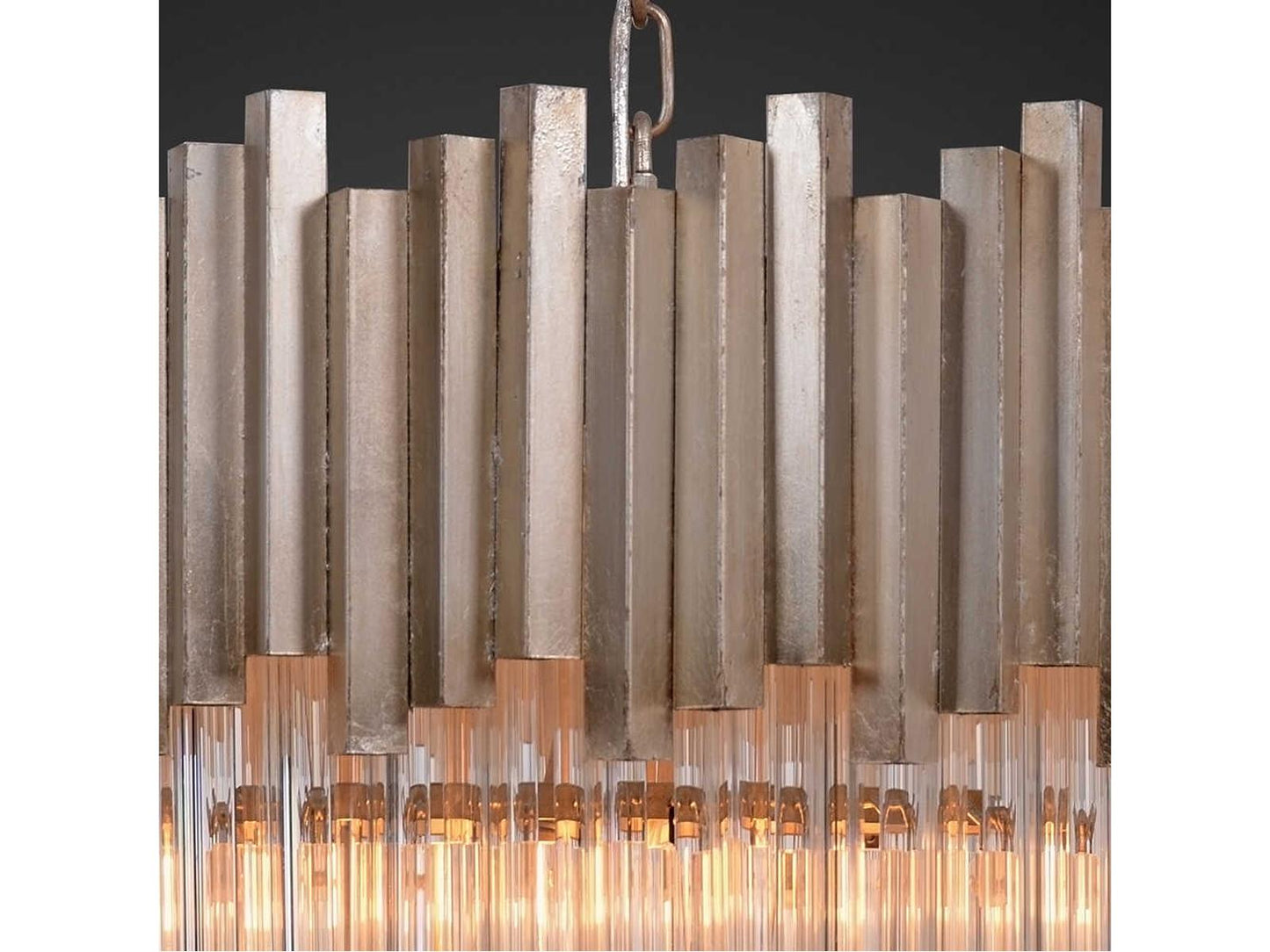 Zentique 6-Light 5-Tier Crystal Chandelier in Distressed Gold