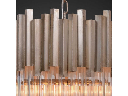 Zentique 6-Light 5-Tier Crystal Chandelier in Distressed Gold