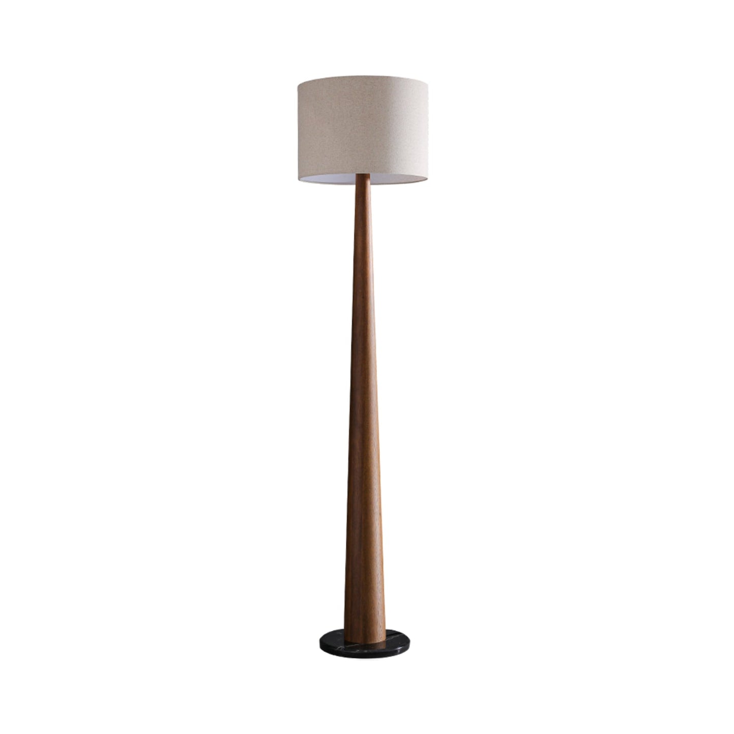 Zhanming Floor Lamp ∅ 19.7″ x H 84.6″ / Walnut Color / US Plug Floor lamp