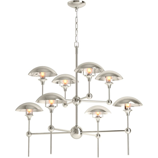 Kohler Lighting Vorleigh 26" Wide 8 Light Adjustable Dome Chandelier