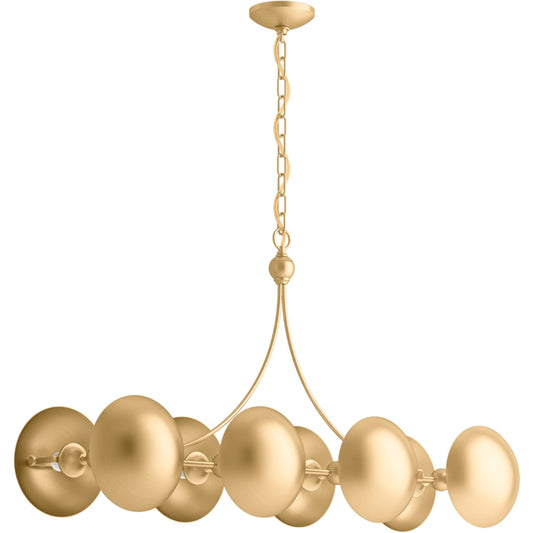 Kohler Lighting Vorleigh 44" Wide 8 Light Adjustable Dome Linear Chandelier