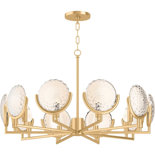 Kohler Lighting Arendela 30" Wide 10 Light Chandelier with Briolette Faceted Glass