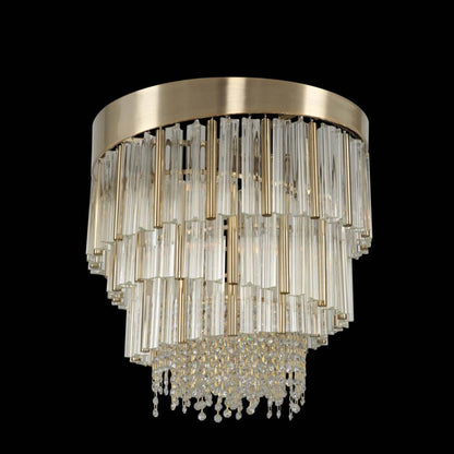Allegri Espirali Convertible 6 Light 20" Wide Crystal Chandelier / Flush Mount Ceiling Fixture