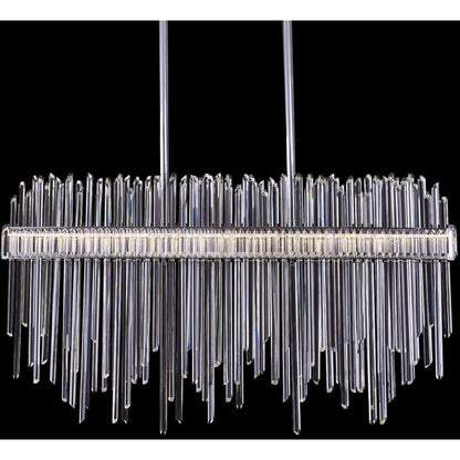 Allegri Piovere 60" Wide Crystal Linear Pendant