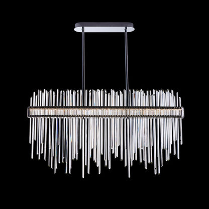 Allegri Piovere 60" Wide Crystal Linear Pendant