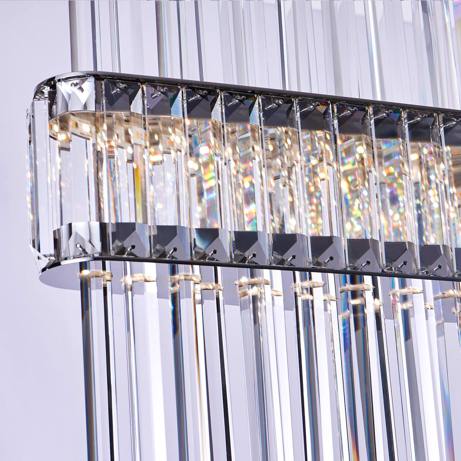 Allegri Piovere 60" Wide Crystal Linear Pendant