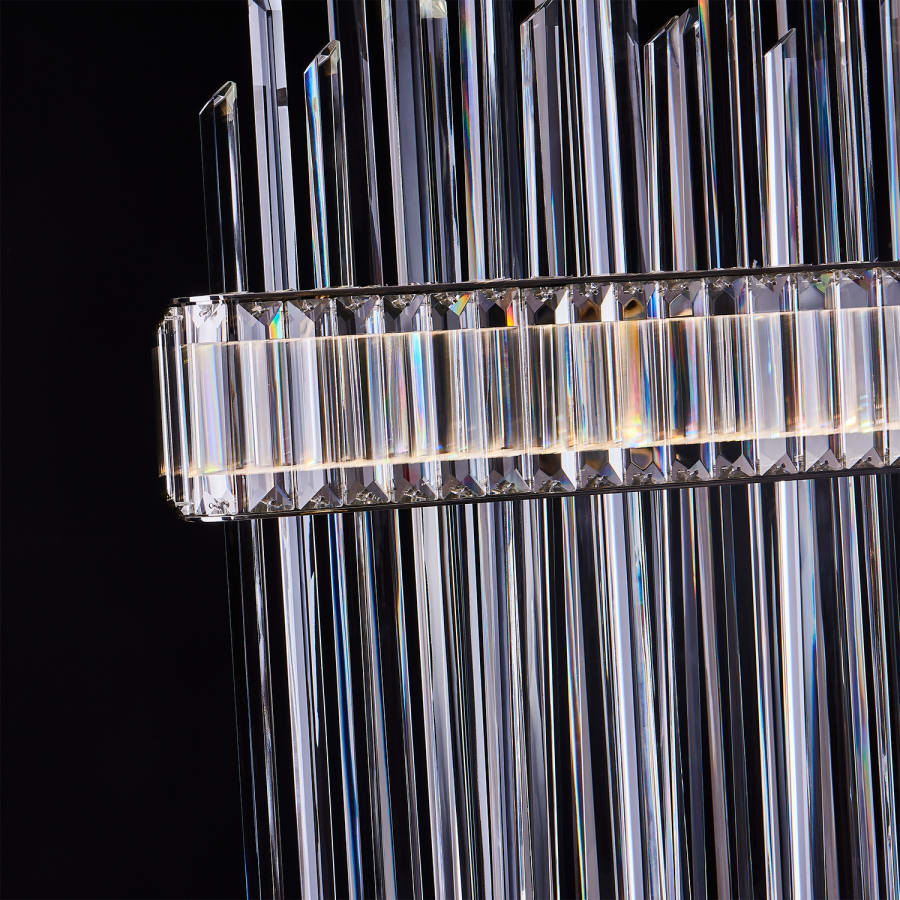 Allegri Piovere 60" Wide Crystal Linear Pendant