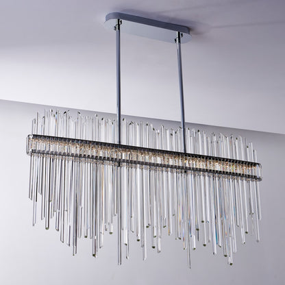 Allegri Piovere 60" Wide Crystal Linear Pendant