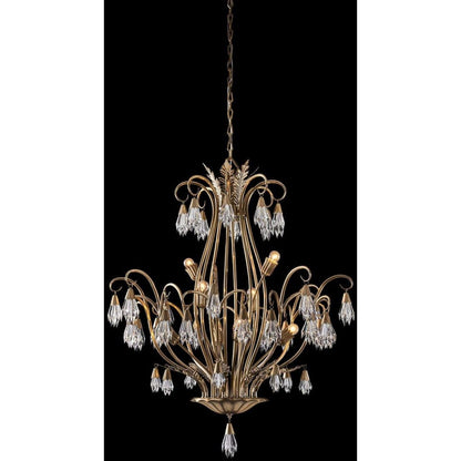 Allegri Tulipani 8 Light 38" Wide Crystal Empire Chandelier