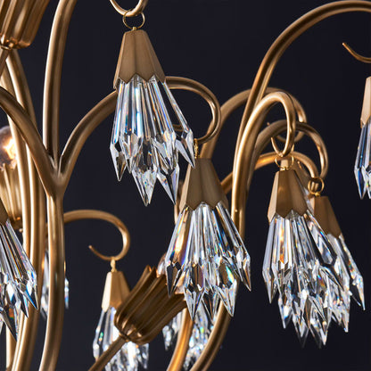 Allegri Tulipani 8 Light 38" Wide Crystal Empire Chandelier