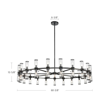 Alora Lighting Revolve 42 Light 60" Wide Taper Candle Chandelier