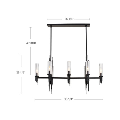 Alora Lighting Torres 38" Wide Linear Chandelier