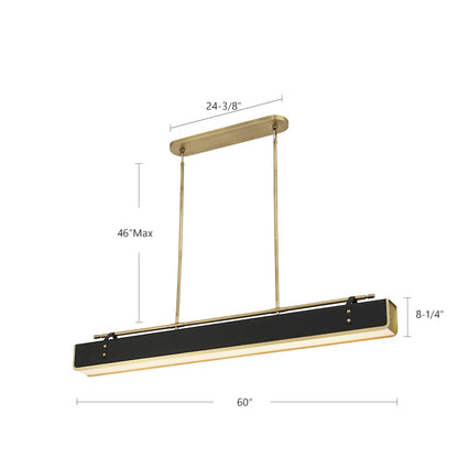 Alora Lighting Valise 60" Wide LED Linear Chandelier