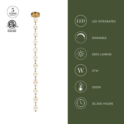 Alora Lighting Marni 86" Wide 3000K LED Linear Pendant