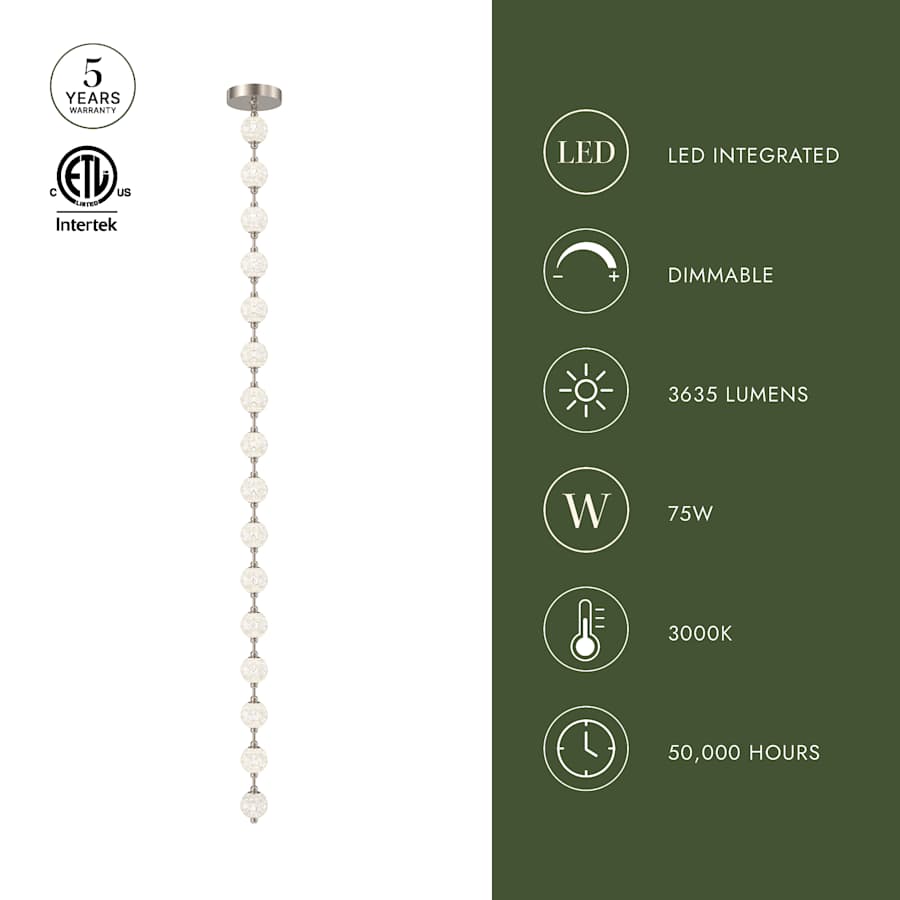 Alora Lighting Marni 9-1/2-ft Wide 3000K LED Linear Pendant with Remote Driver