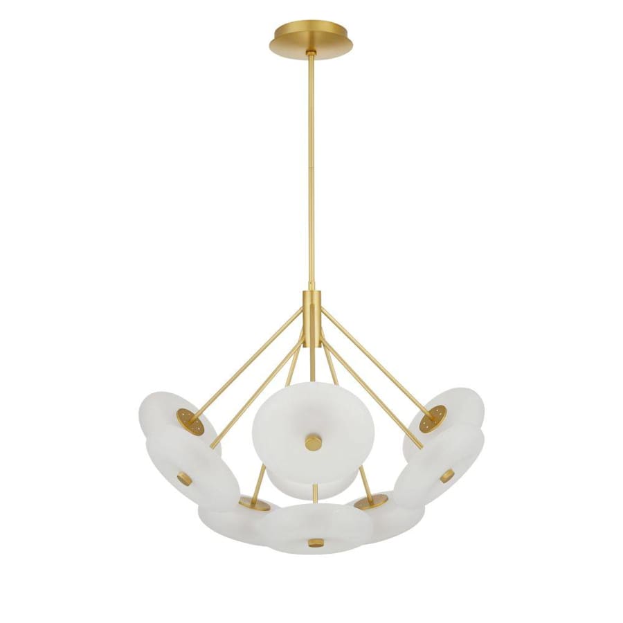 Arteriors Helios 41" Wide LED Chandelier with Frosted Glass Shades