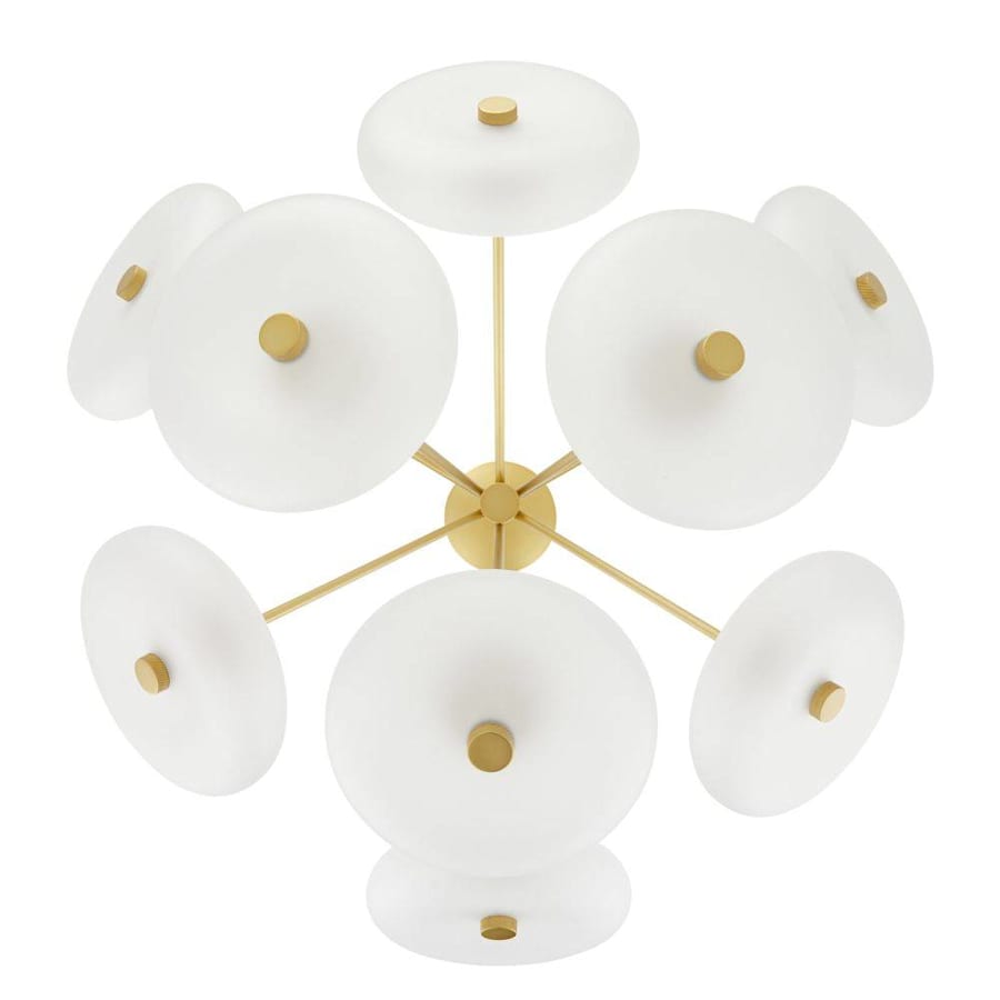 Arteriors Helios 41" Wide LED Chandelier with Frosted Glass Shades