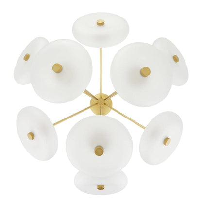Arteriors Helios 41" Wide LED Chandelier with Frosted Glass Shades