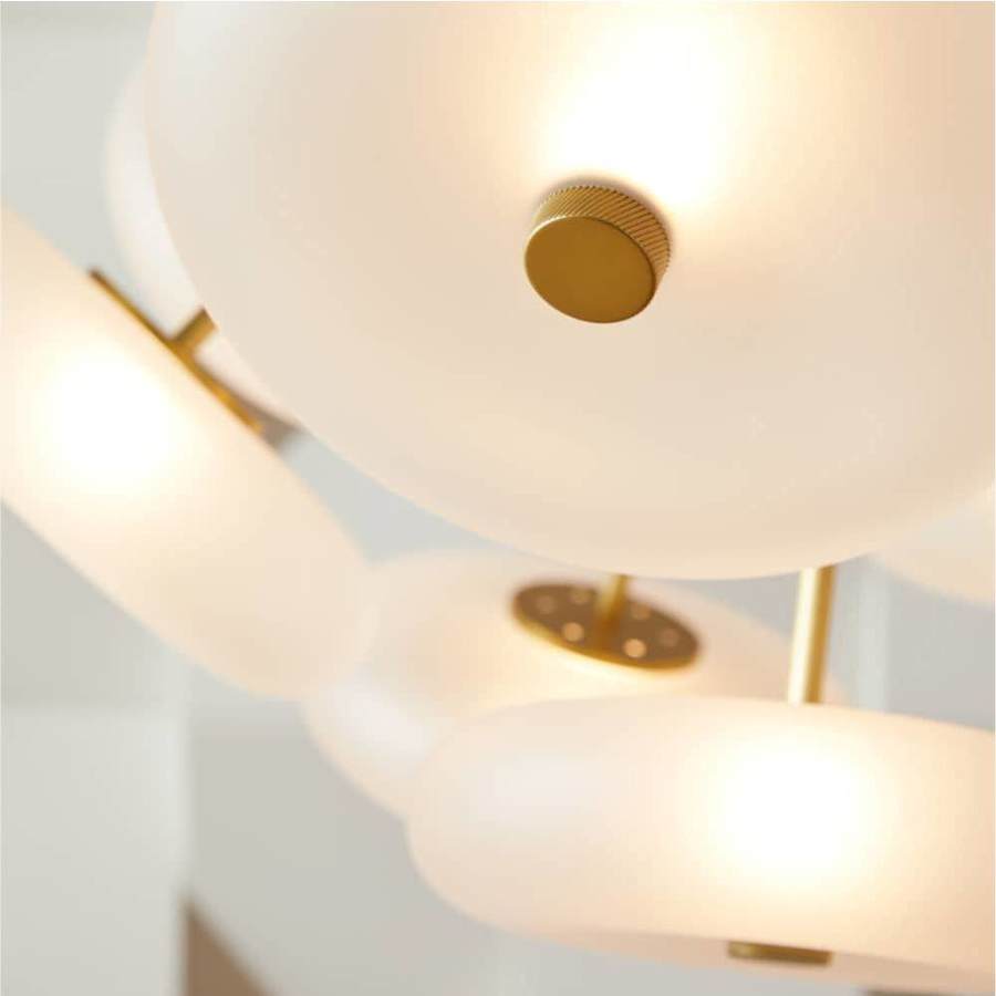 Arteriors Helios 41" Wide LED Chandelier with Frosted Glass Shades