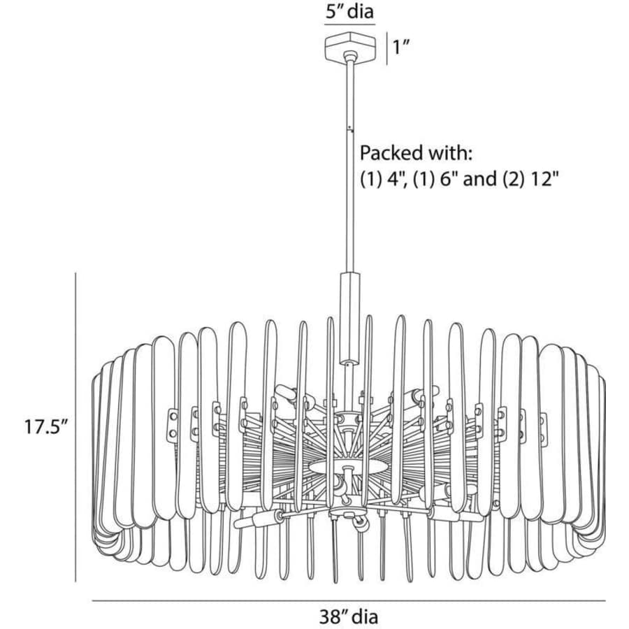 Arteriors Klaus 12 Light 38" Wide Drum Chandelier