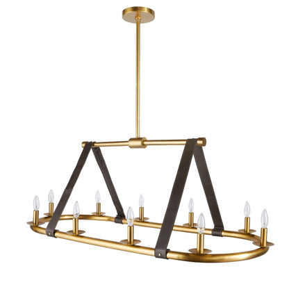 Arteriors Englewood 10 Light 52" Wide Linear Chandelier