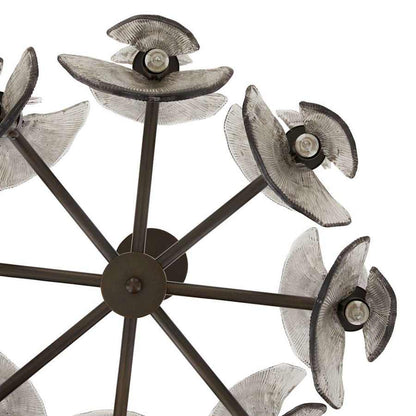 Arteriors Gwendolyn 16 Light 24" Wide Chandelier with Ribbed Glass Shades