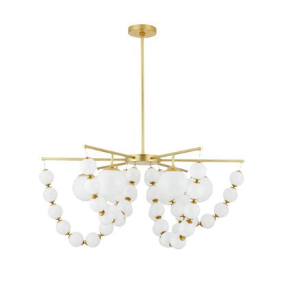 Arteriors Genesis 5 Light 42" Wide Chandelier with Opal Glass Shades