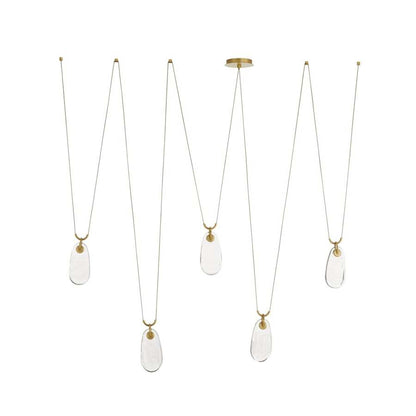 Arteriors Melt 38" Wide LED Linear Pendant with Clear Glass Shades