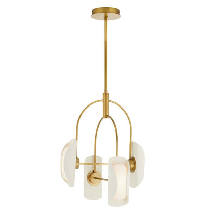 Arteriors Roll 20" Wide LED Chandelier with Resin and Opal Glass Shades