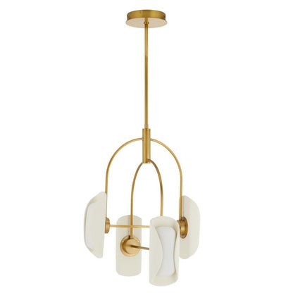 Arteriors Roll 20" Wide LED Chandelier with Resin and Opal Glass Shades