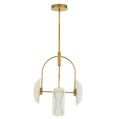 Arteriors Roll 20" Wide LED Chandelier with Resin and Opal Glass Shades