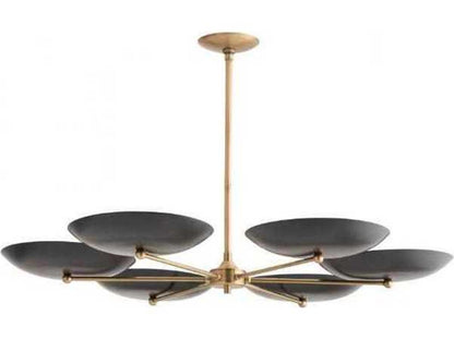 Arteriors Home Griffith 6-Light Chandelier in Antique Brass and Bronze