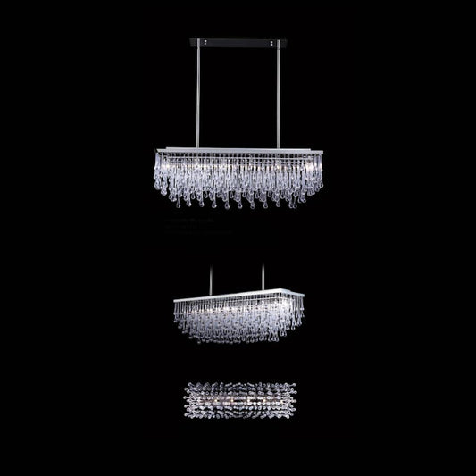 Avenue Lighting Hollywood Blvd. 6 Light 38" Wide Linear Chandelier