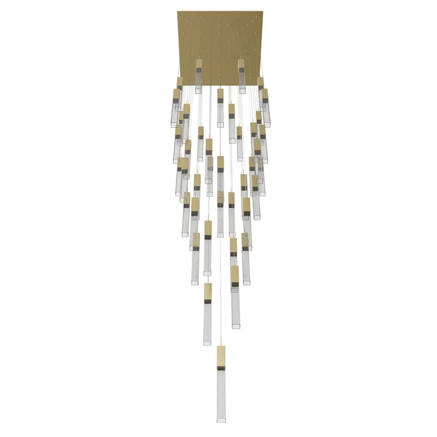 Avenue Lighting The Original Glacier 41 Light 36" Wide LED Crystal Multi Light Pendant with Bubbled Crystal Shades