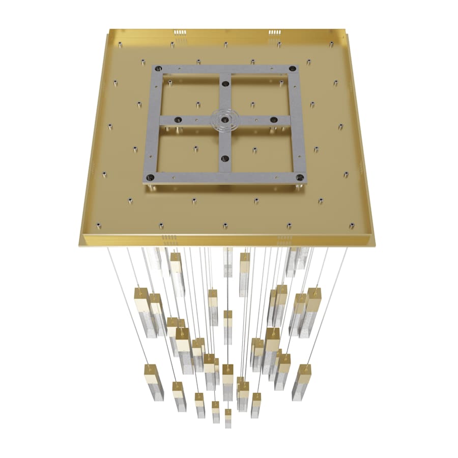 Avenue Lighting The Original Glacier 41 Light 36" Wide LED Crystal Multi Light Pendant with Bubbled Crystal Shades