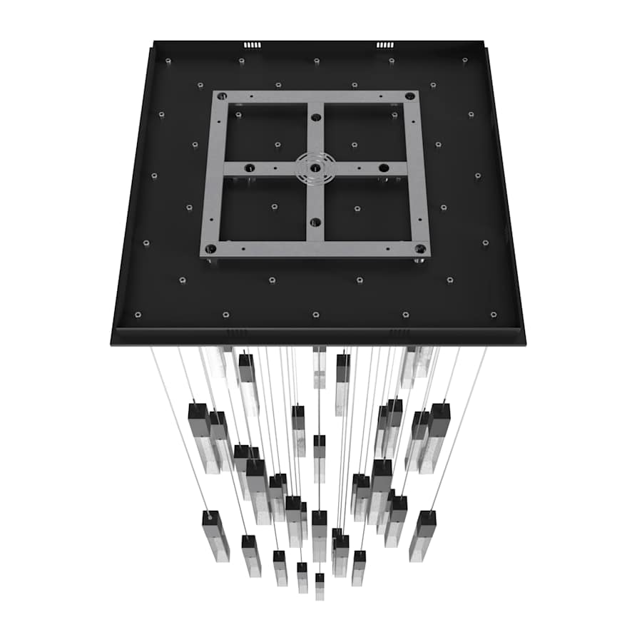 Avenue Lighting The Original Glacier 41 Light 36" Wide LED Crystal Multi Light Pendant with Bubbled Crystal Shades