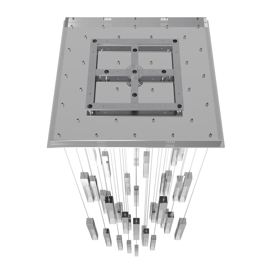 Avenue Lighting The Original Glacier 41 Light 36" Wide LED Crystal Multi Light Pendant with Bubbled Crystal Shades