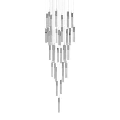 Avenue Lighting The Original Glacier 41 Light 36" Wide LED Crystal Multi Light Pendant with Snow Glass Shades