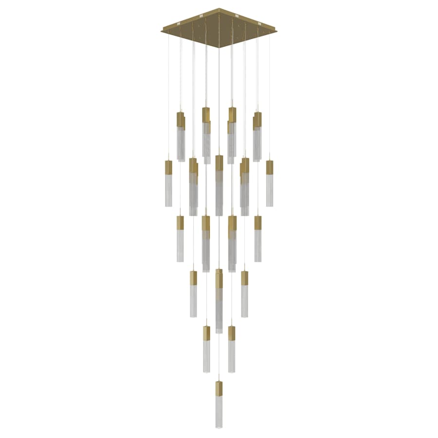 Avenue Lighting The Original Glacier 41 Light 36" Wide LED Crystal Multi Light Pendant with Snow Glass Shades