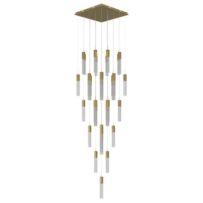 Avenue Lighting The Original Glacier 41 Light 36" Wide LED Crystal Multi Light Pendant with Snow Glass Shades